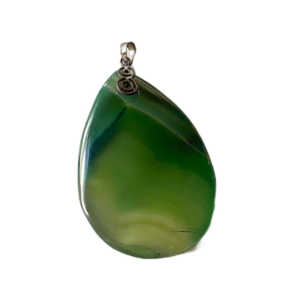 Green Stone Sterling Silver Pendant